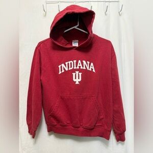 Indiana University Hoosiers Hoodie Sweat Shirt Vintage Boys Large 0108